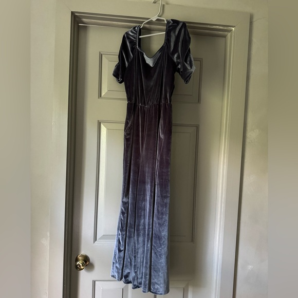 Girls stretch velvet jumpsuit - Picture 3 of 5